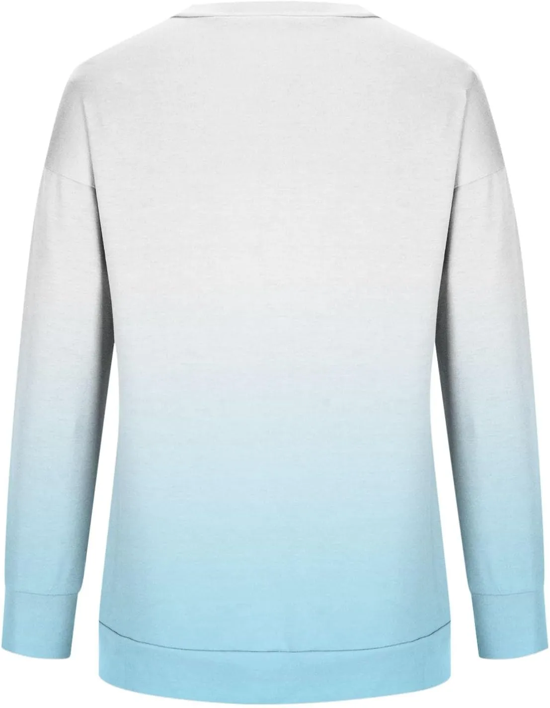 Womens Oversized Sweatshirts Hoodies Casual Long Sleeve Crew Neck Pullover Tops Fashion Gradient Color Sweater