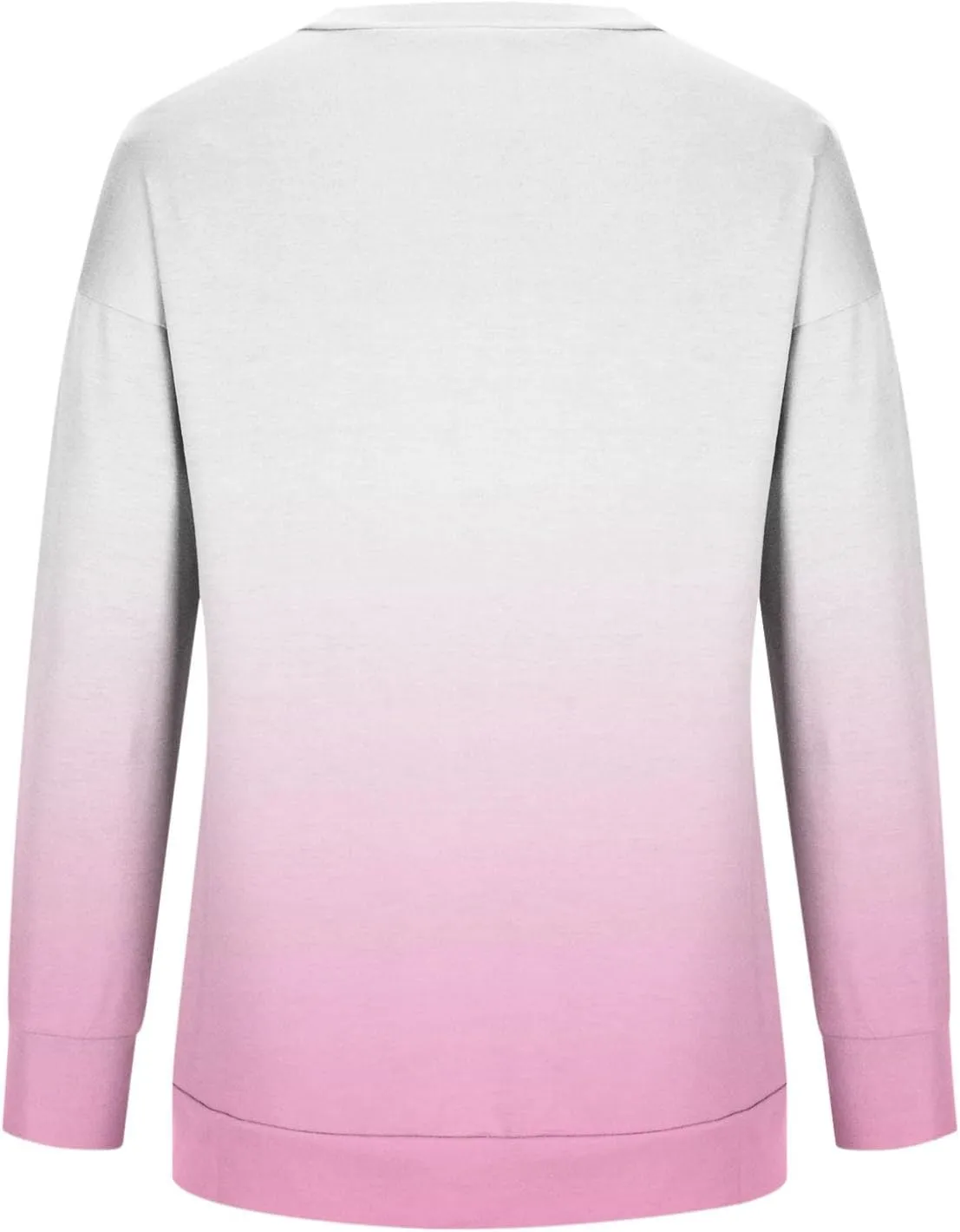 Womens Oversized Sweatshirts Hoodies Casual Long Sleeve Crew Neck Pullover Tops Fashion Gradient Color Sweater