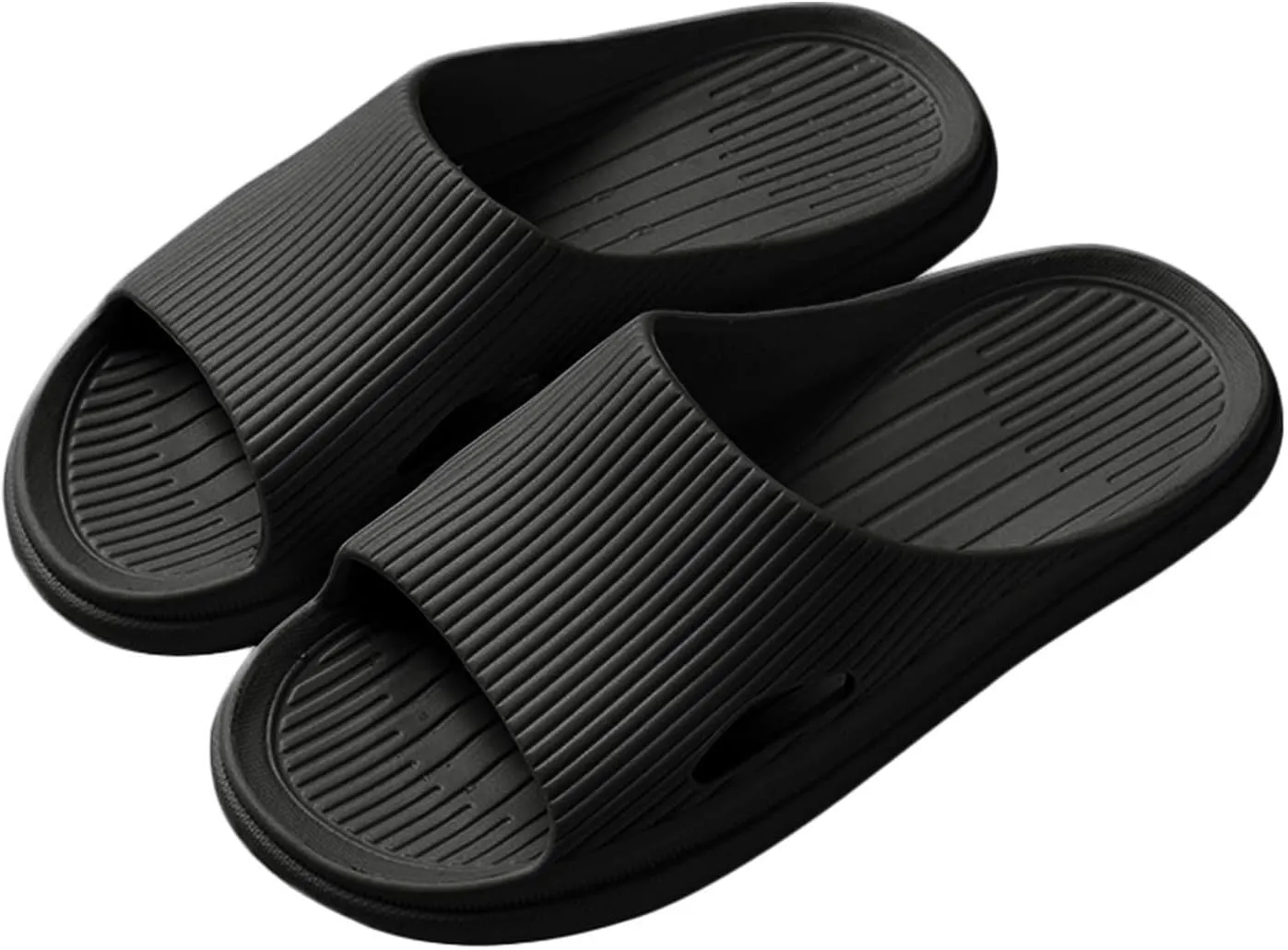 Women's Shower Slipper Non-Slip Bathroom House Slippers Comfortable Slip On Beach Sandals Open Toe Flat Sandals
