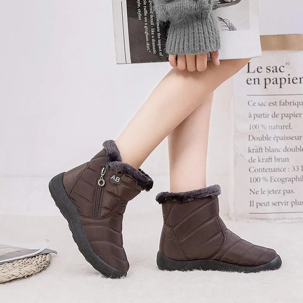 Womens Snow Boots Waterproof Insulated Wide Woman Size 12 Wide Snow Boots Fuzzy Knee High Winter Boots for Women Cute Winter Women Boots Heel Wide Toe Box Women Winter Boot