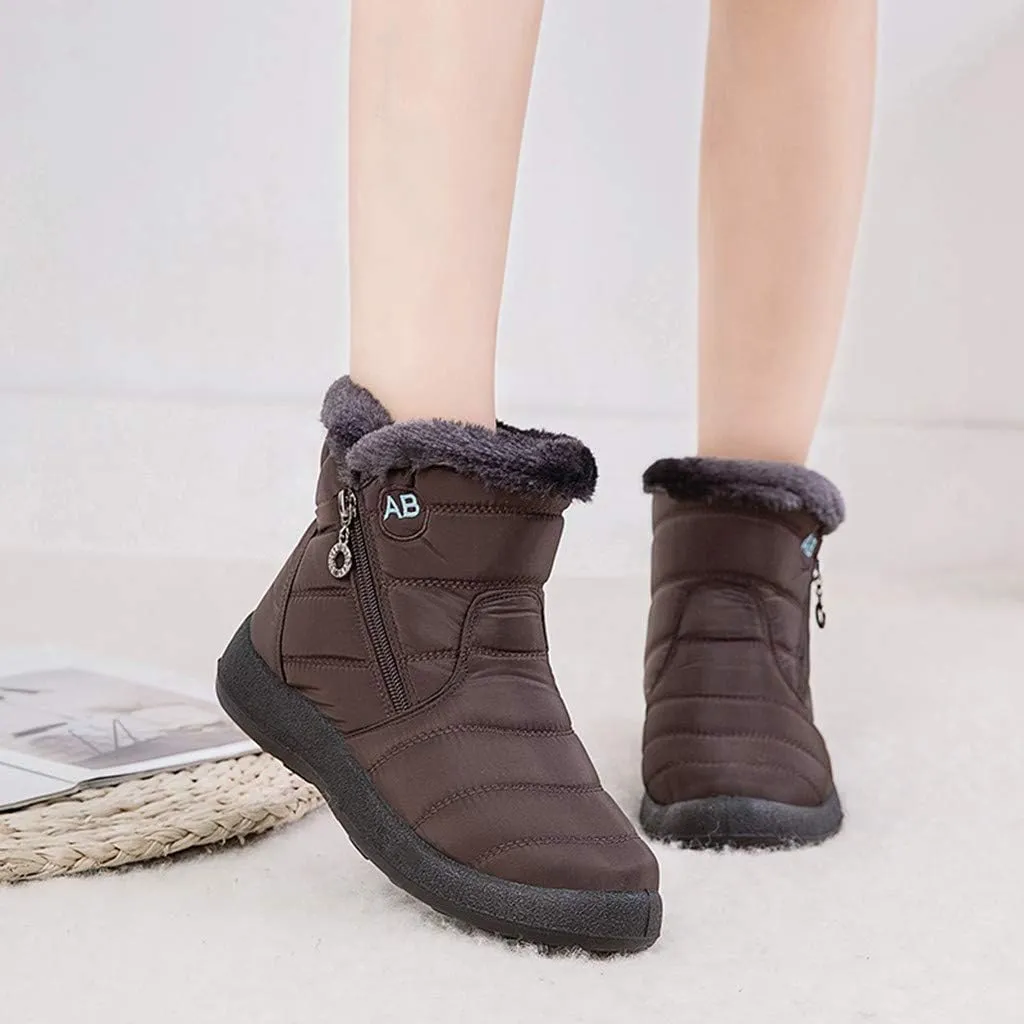 Womens Snow Boots Waterproof Insulated Wide Woman Size 12 Wide Snow Boots Fuzzy Knee High Winter Boots for Women Cute Winter Women Boots Heel Wide Toe Box Women Winter Boot