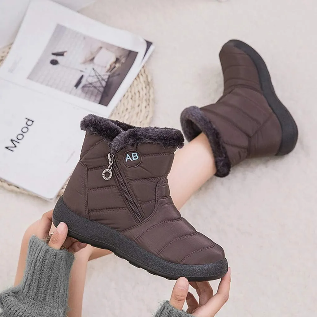 Womens Snow Boots Waterproof Insulated Wide Woman Size 12 Wide Snow Boots Fuzzy Knee High Winter Boots for Women Cute Winter Women Boots Heel Wide Toe Box Women Winter Boot
