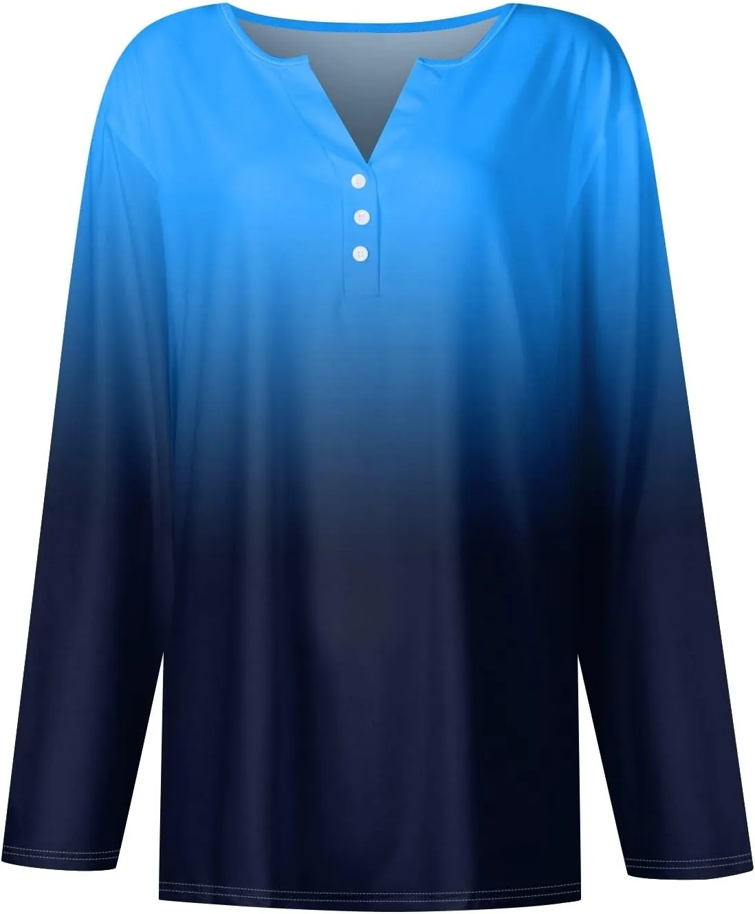 Womens Spring Long Sleeve Tops Button Down Henley V Neck Shirts Dressy Casual Fall Floral Blouses