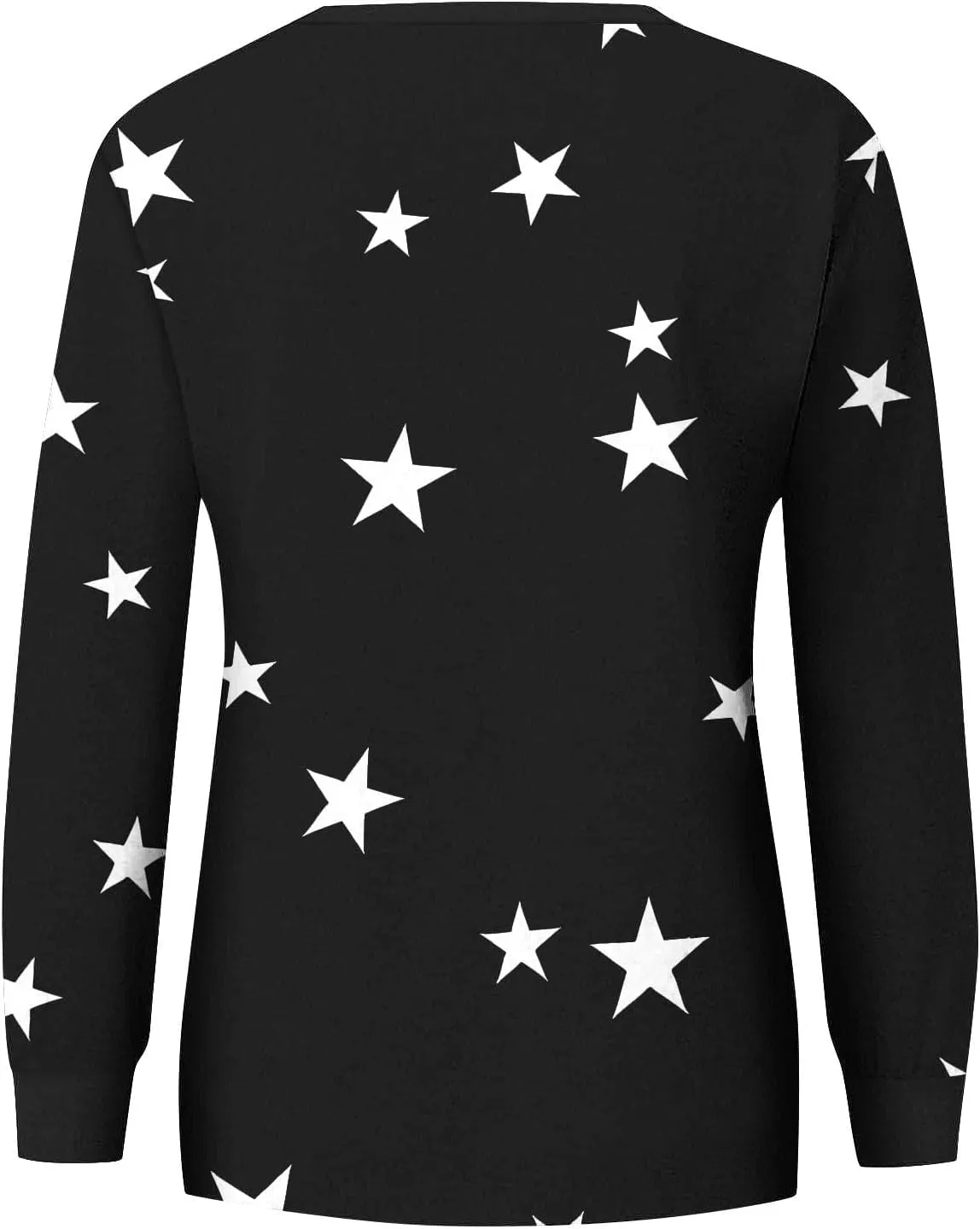 Women's Star Crewneck Sweatshirt Casual Long Sleeve Pullover Loose Comfy Sweater Fall Oversized Top Leisure Resort