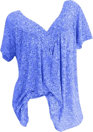 Womens Summer Tops Short Sleeve Floral Shirts Casual Boho V Neck Tshirts Hide Belly Fat Vacation Tunic Dressy Blouses