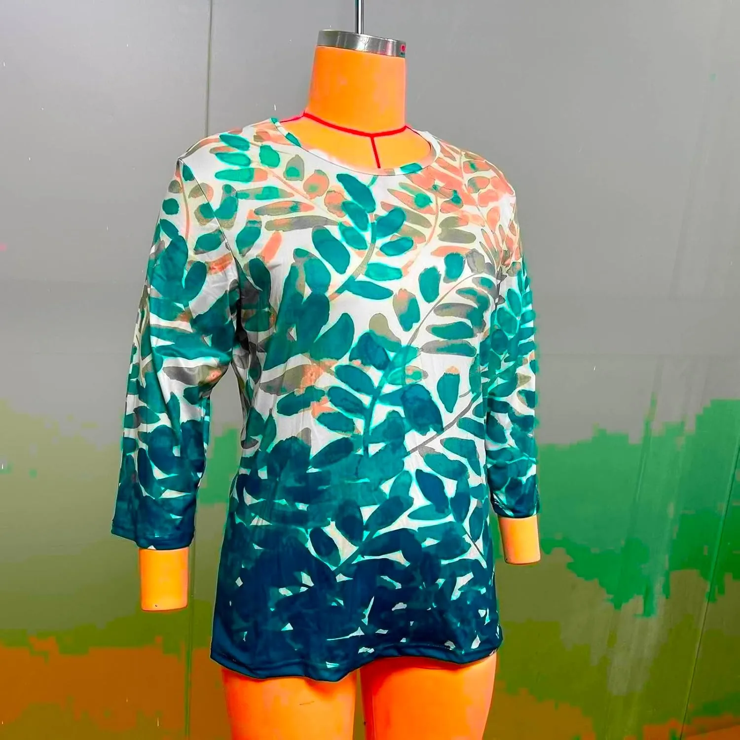 Women's Tops 3/4 Sleeve Plus Size Summer Outfits Trendy Round Neck Loose Casual Tshirts Summer Fashion Graphic Tees