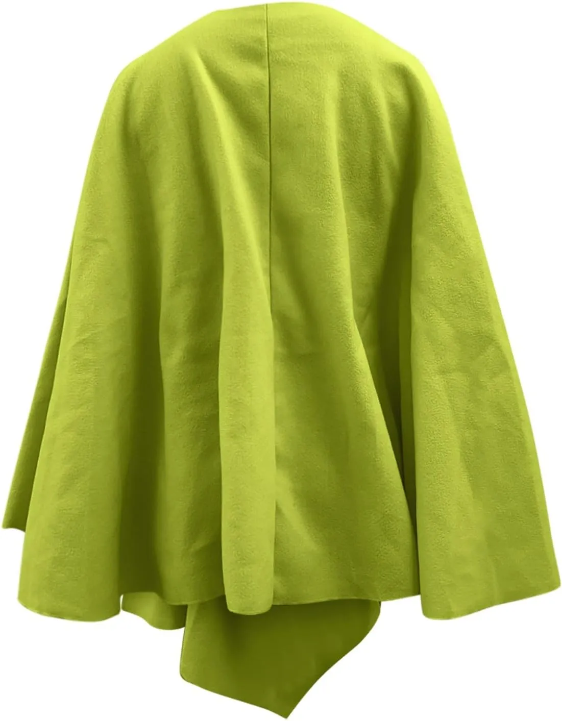 Womens Winter Loose Cape Jackets Solid Open Front Bow Knot Blanket Cloak Coat Fashion Casual Wool Poncho Copes