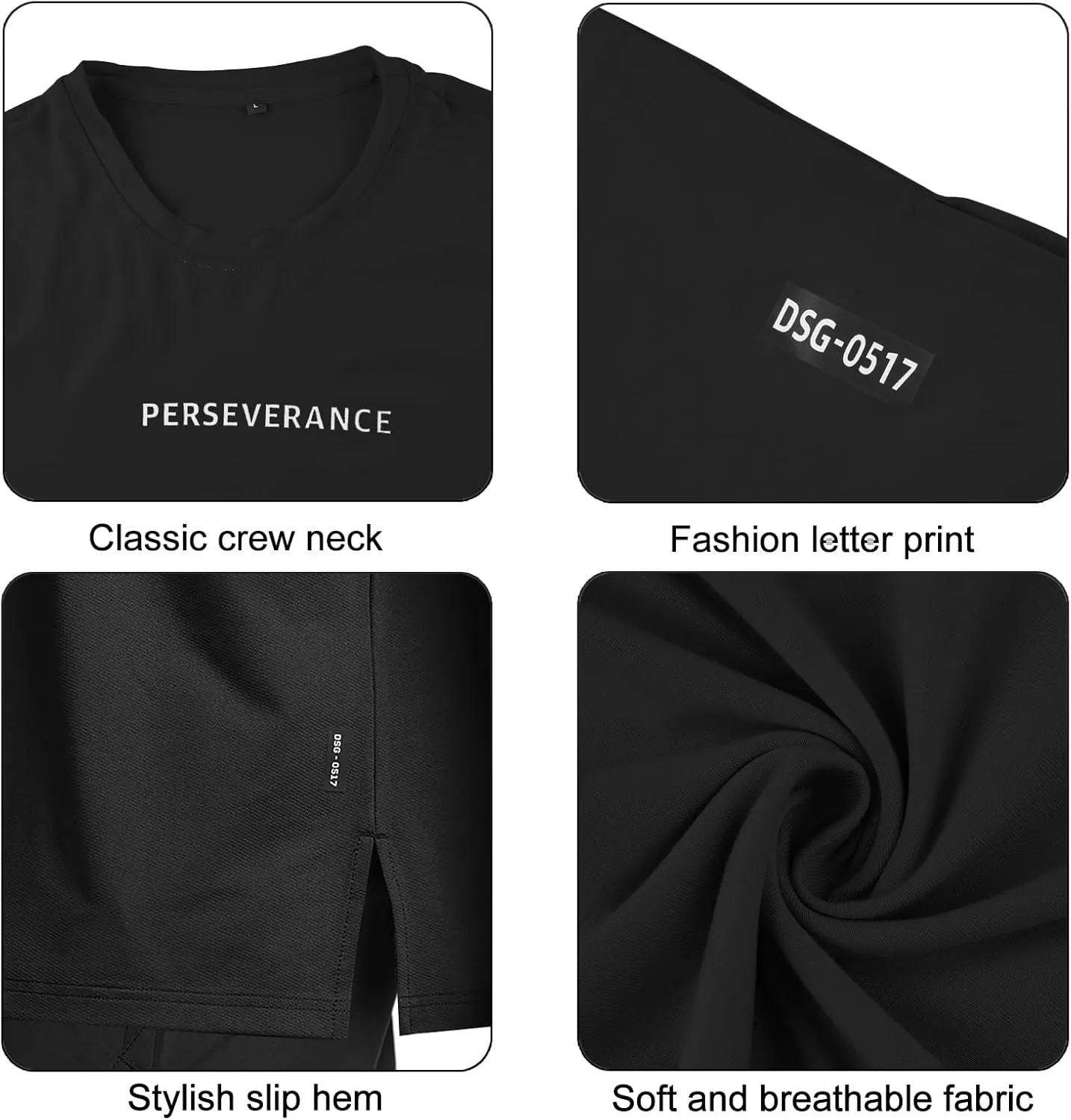YawYews Mens Fashion Athletic T-Shirts Short Sleeve Casual Tee Plain Loose Workout Gym Streetwear Shirts