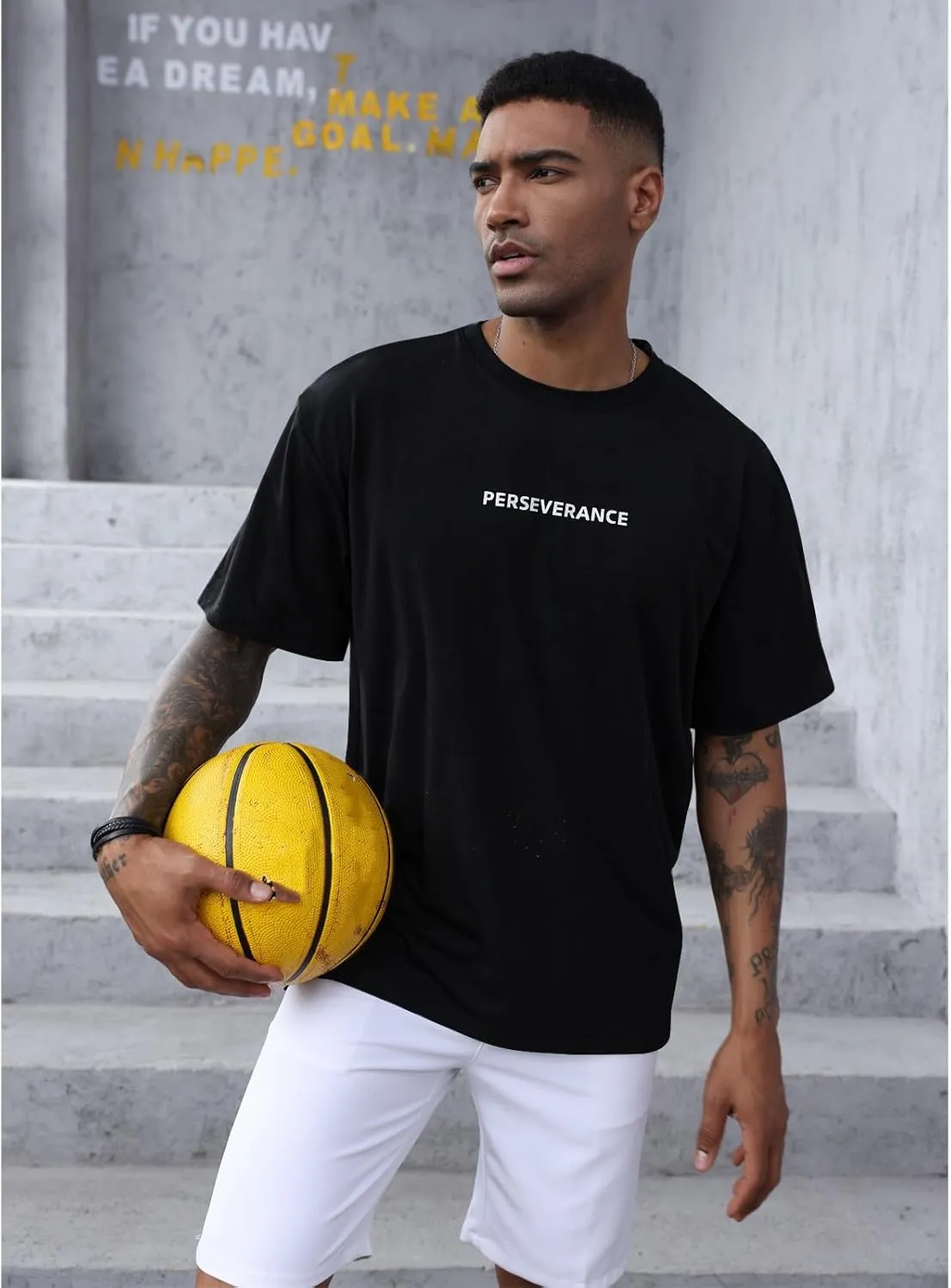 YawYews Mens Fashion Athletic T-Shirts Short Sleeve Casual Tee Plain Loose Workout Gym Streetwear Shirts